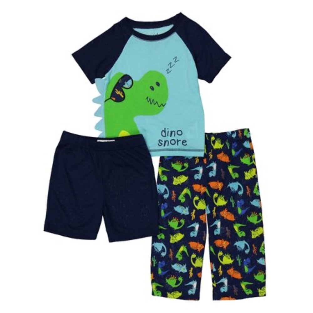 Freestyle Boys 3-Piece Dino Snore Pajama Set, 5